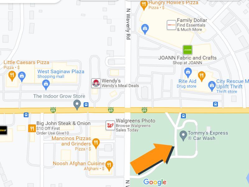 Google Map of Tommy's Express Car Wash Location