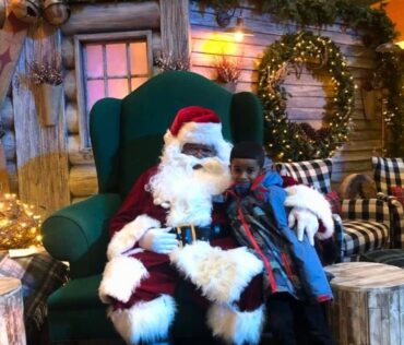 Boy with Santa