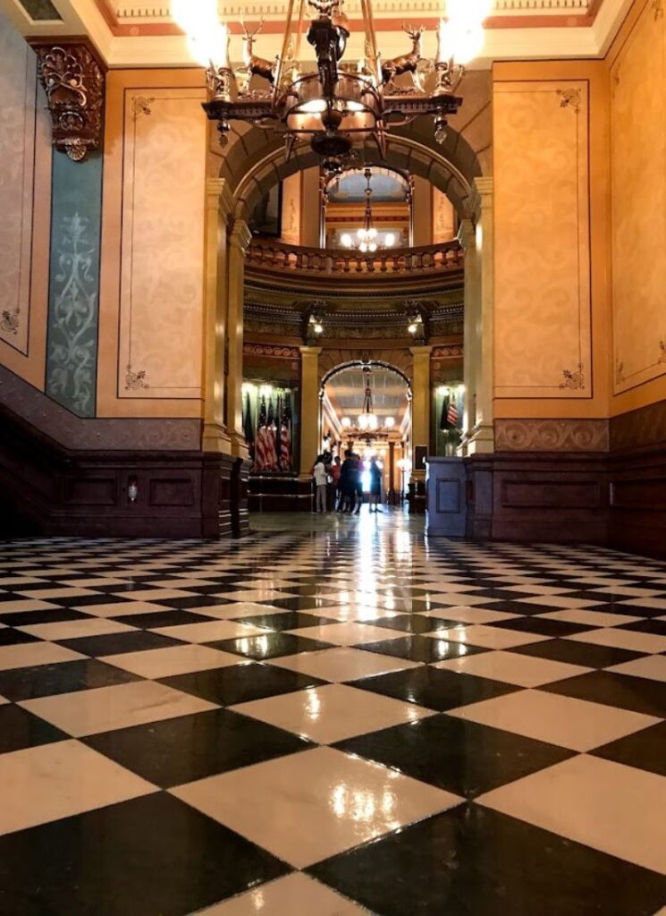 Checkered Floor, Michigan State Capitol 