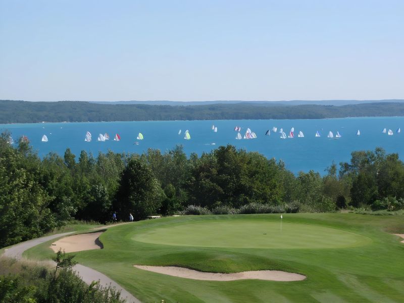 View of Torch Lake from A-Ga-Ming Golf Course