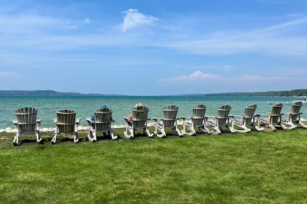 Lounging at Bellaire's Dockside Restaurant on Torch Lake