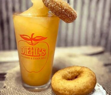 Cider Slushee and Donuts from Diehl's Orchard and Cider Mill in Holly, MI