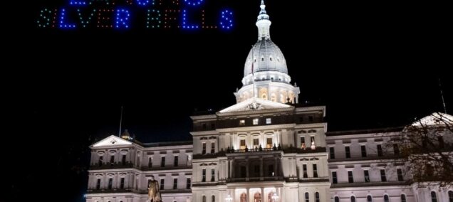 Lansing Silver Bells Drone Show from Silver Bells Facebook page