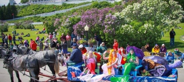 Mackinac Island Lilac Festival parade float
