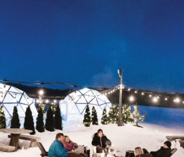 Burnt Marshmallow Brewstillery & Rudbeckia Winery Igloos Winter