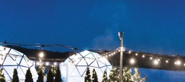 Burnt Marshmallow Brewstillery & Rudbeckia Winery Igloos Winter