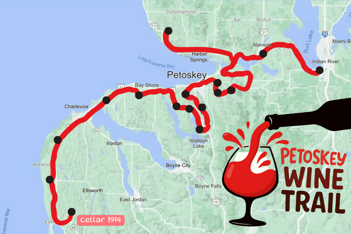Petoskey Wine Trail Map