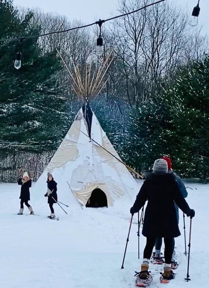 snowshoe to the teepee boyne valley vineyards