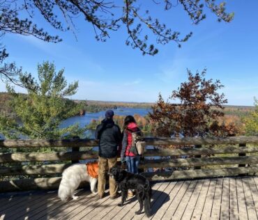 Lumberman's Monument Hiking-in-Fall-Au-Sable-River-Michigan-Huron-National-Forest