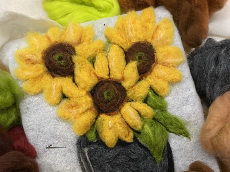Spruced Studio Needle-Felt Sunflowers webpage