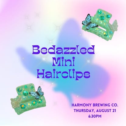 Bedazzled Mini Hair Clips Hot Glue Creux Webpage