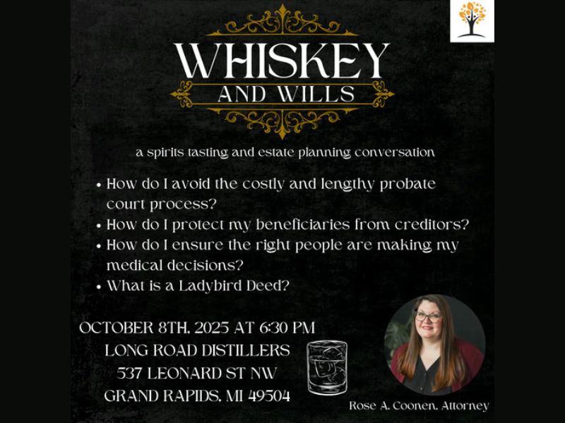 Coonen Law Whiskey & Wills Facebook