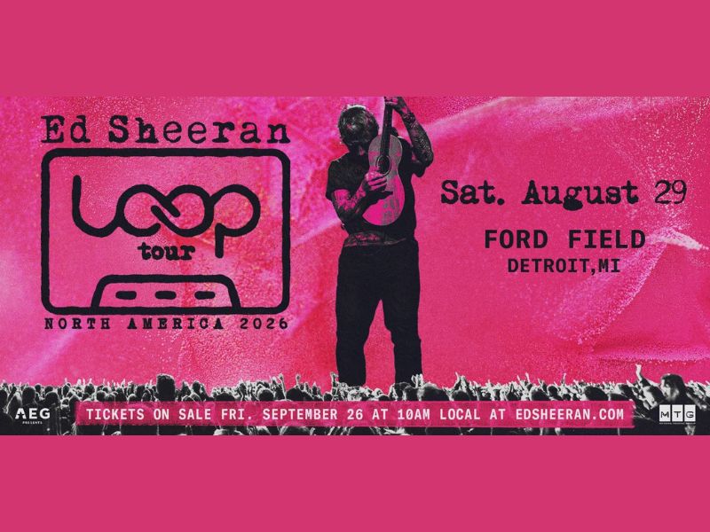 Ford Field presents Ed Sheeran Live webpage