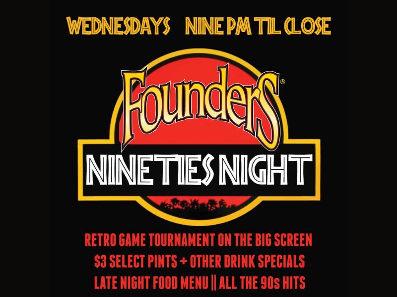 Founders Nineties Night Facebook