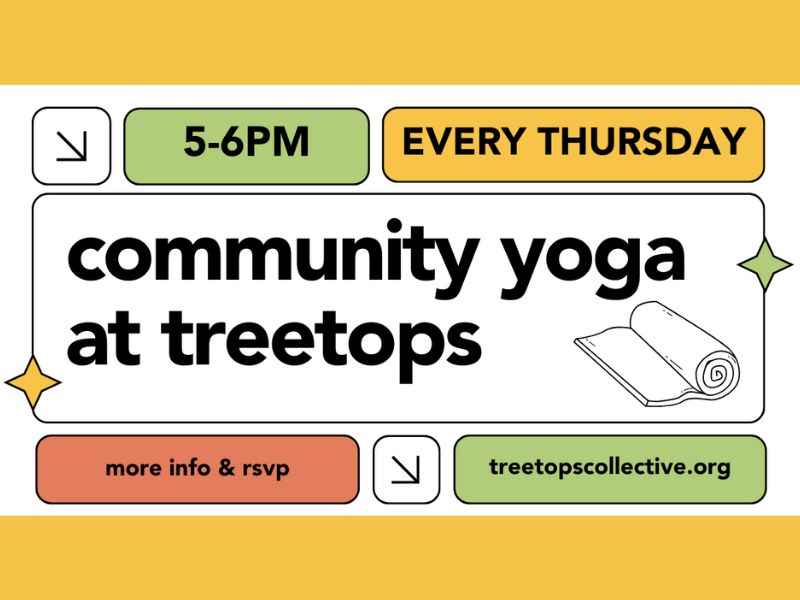 Community Yoga at Treetops webpage