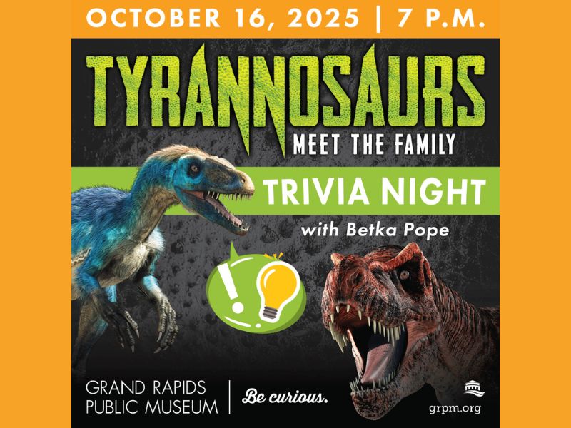 GRPM T-Rex Trivia Night webpage