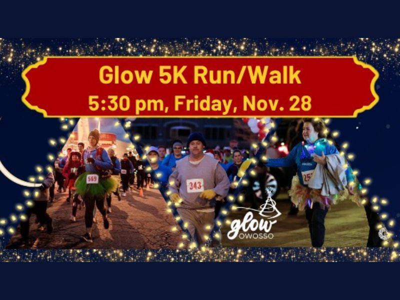 Glow Owosso Sign-Up Walk Run webpage