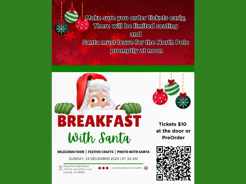 Royal Scot's Breakfast with Santa webpage