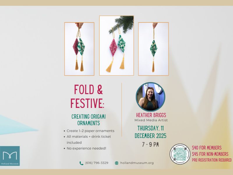 Holland Museum Origami Ornaments webpage