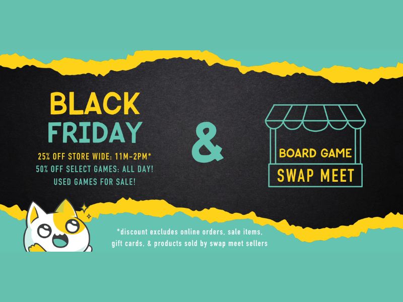 House Rules Board Game Lounge Black Friday webpage