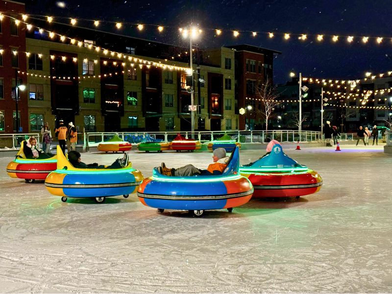 Ironworks Ice Rink, Ice Bumper Cars, Mishawaka, IN