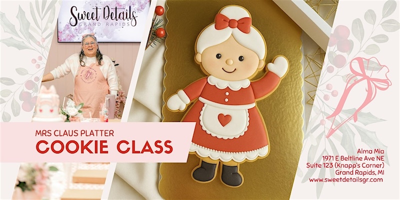 Mrs Claus Platter Cookie Class Sweet Details GR