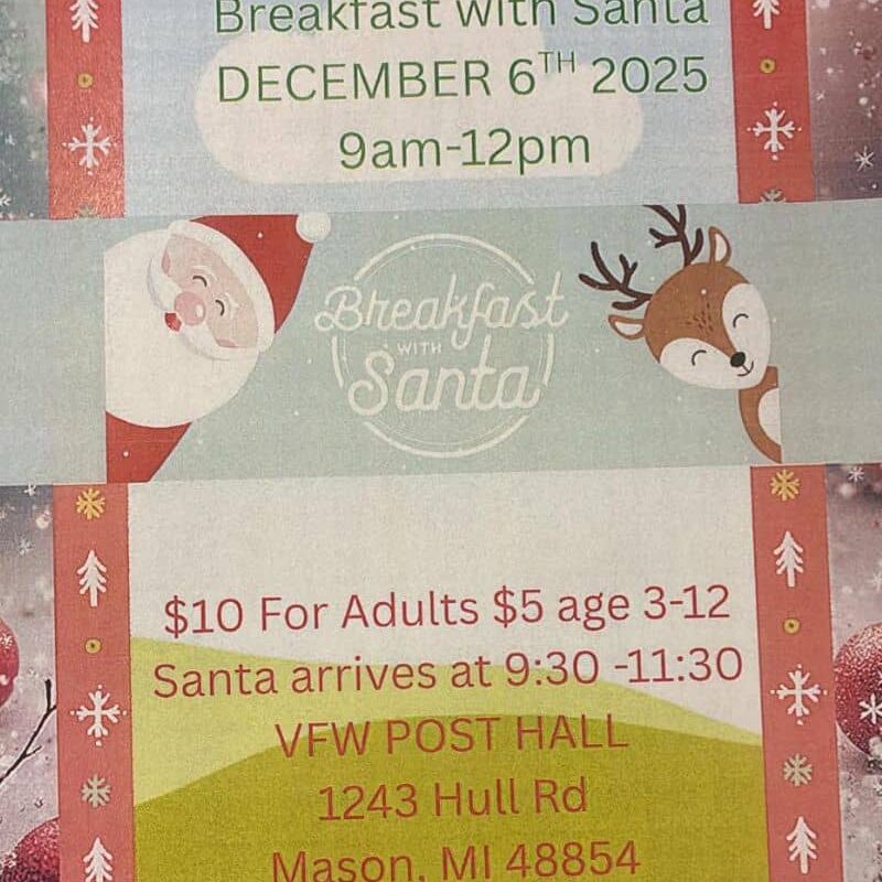 VFW Post Hall Mason Breakfast With Santa Facebook (1)