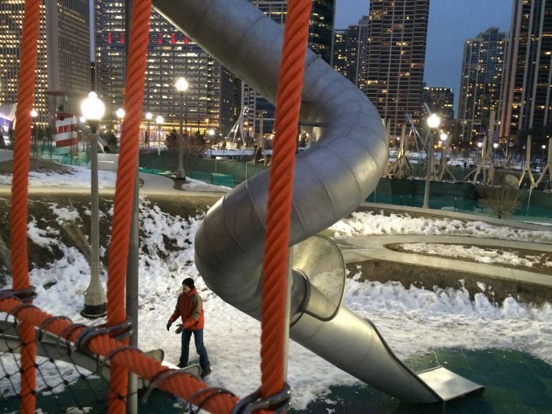 giant slides maggie daley park chicago