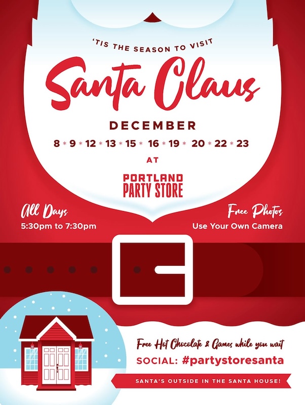 Santa Claus Portland party store Facebook