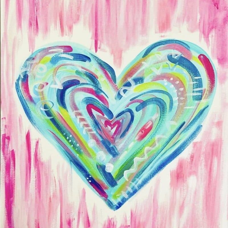 Submission Spruced Studio Acrylic Heart Workshop