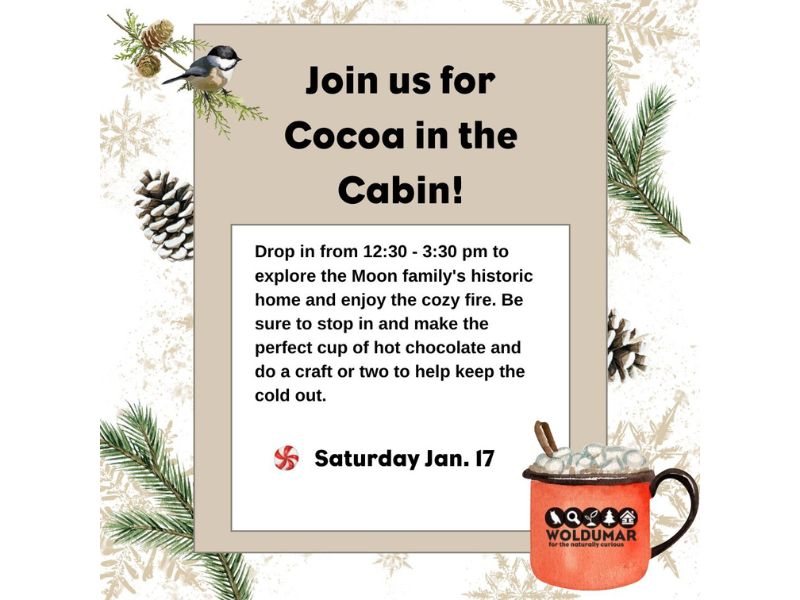 Woldumar Nature Center Cocoa in the Cabin Facebook