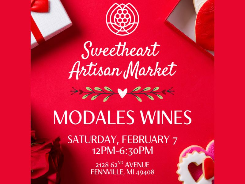 Modales Wines Sweetheart Artisan Market webpage