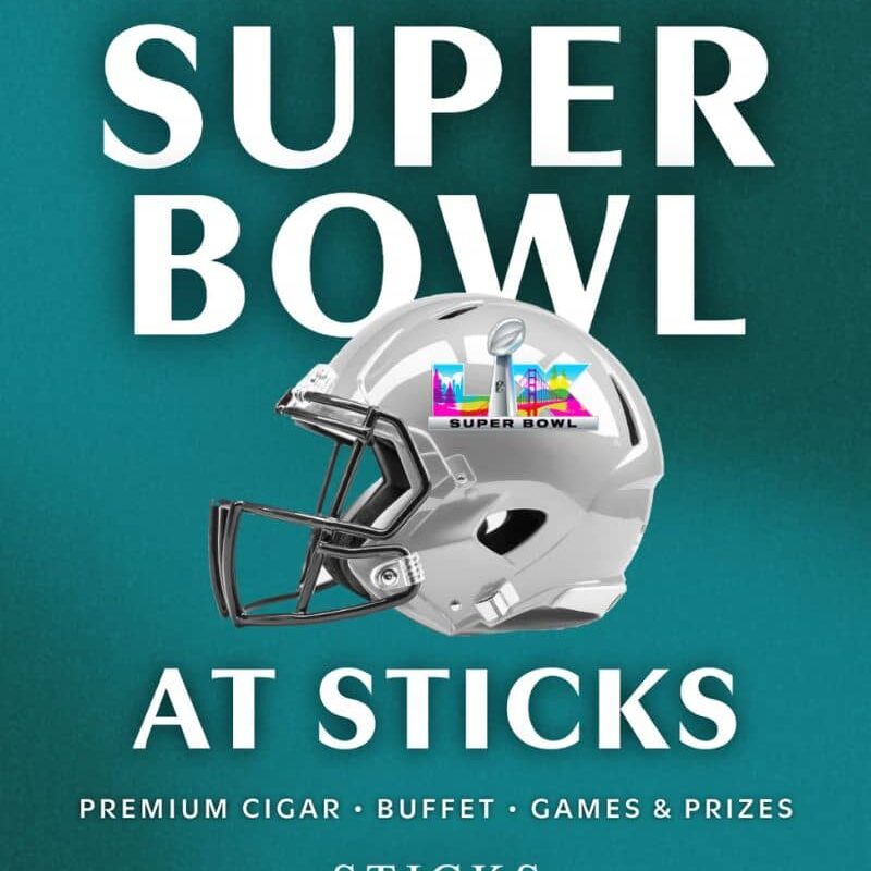 Sticks Lounge Super Bowl Party webpage