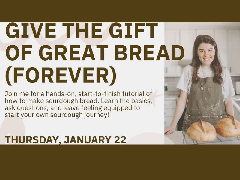 The Honeysuckle Co Sourdough Class webpage