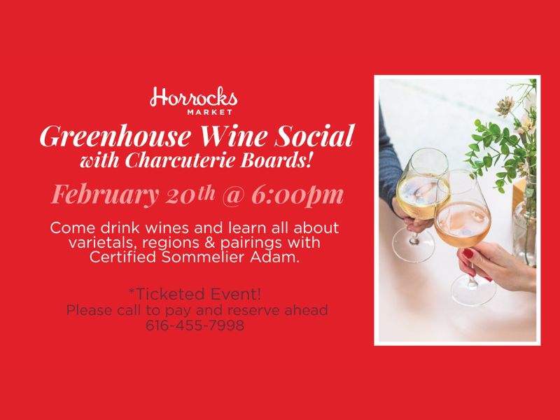 Horrocks Market Greenhouse Wine Social Facebook