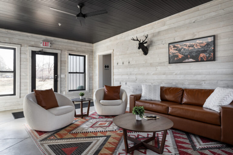 Interior 2-bedroom suite at Spillway Lodges