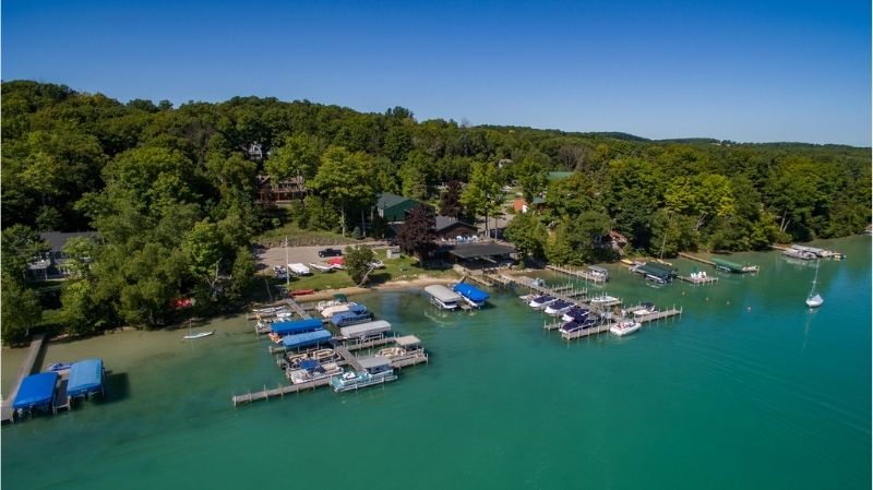 Bear-Cove-Marina-Walloon-Lake-by-Charles-Dawley