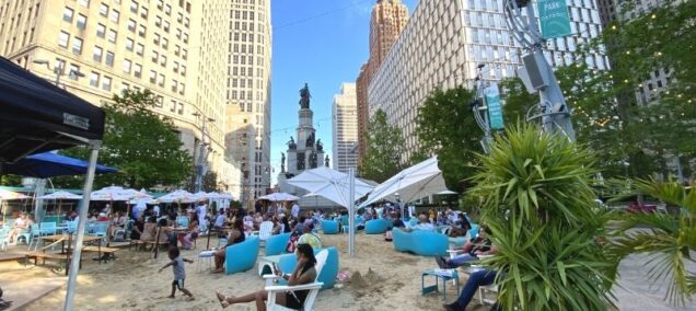 things to do in Downtown Detroit Campus-Martius-Beach-in-the-Summer