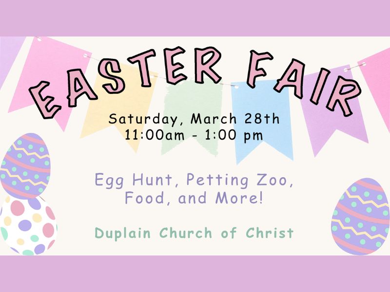Duplain Church of Christ Easter Fair Facebook