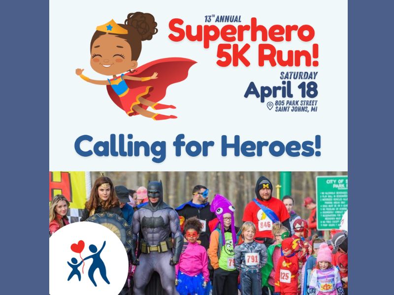 Submission Clinton Co Voices for Chlidren Superhero 5K Run