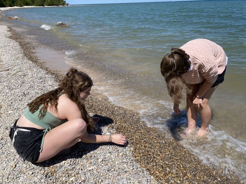 charlevoix summer petoskey stone beach hunting