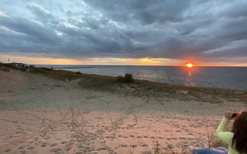 Sunset at Portage Point Beach