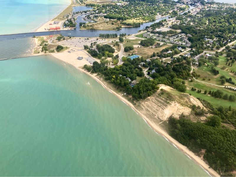 things to do in manistee ariel view