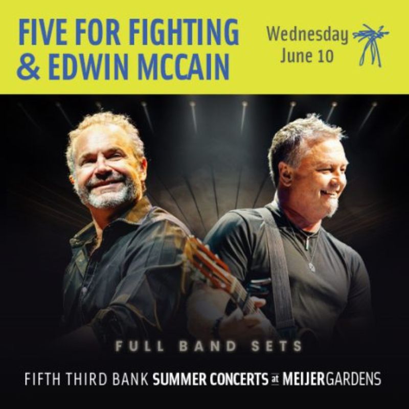 Frederik Meijer Gardens Summer Concert Series Website Five For Fighting