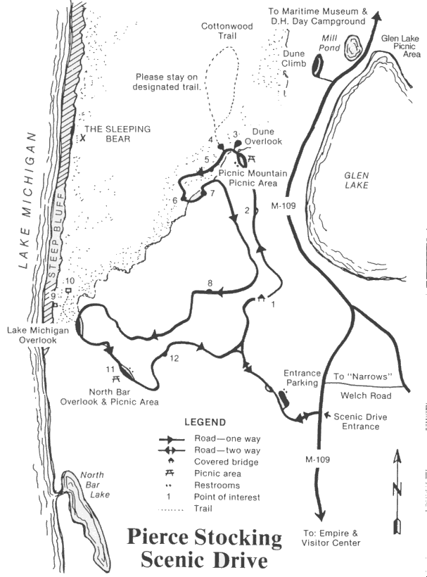 Map Of Pierce Stocking Scenic Drive