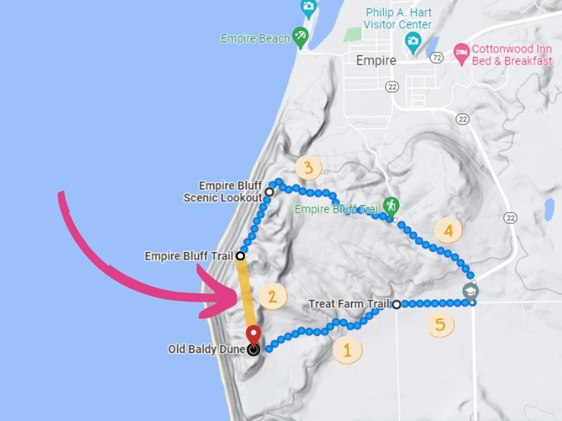 Sleeping-Bear-Dunes-Treat-Farm-Trail-Map