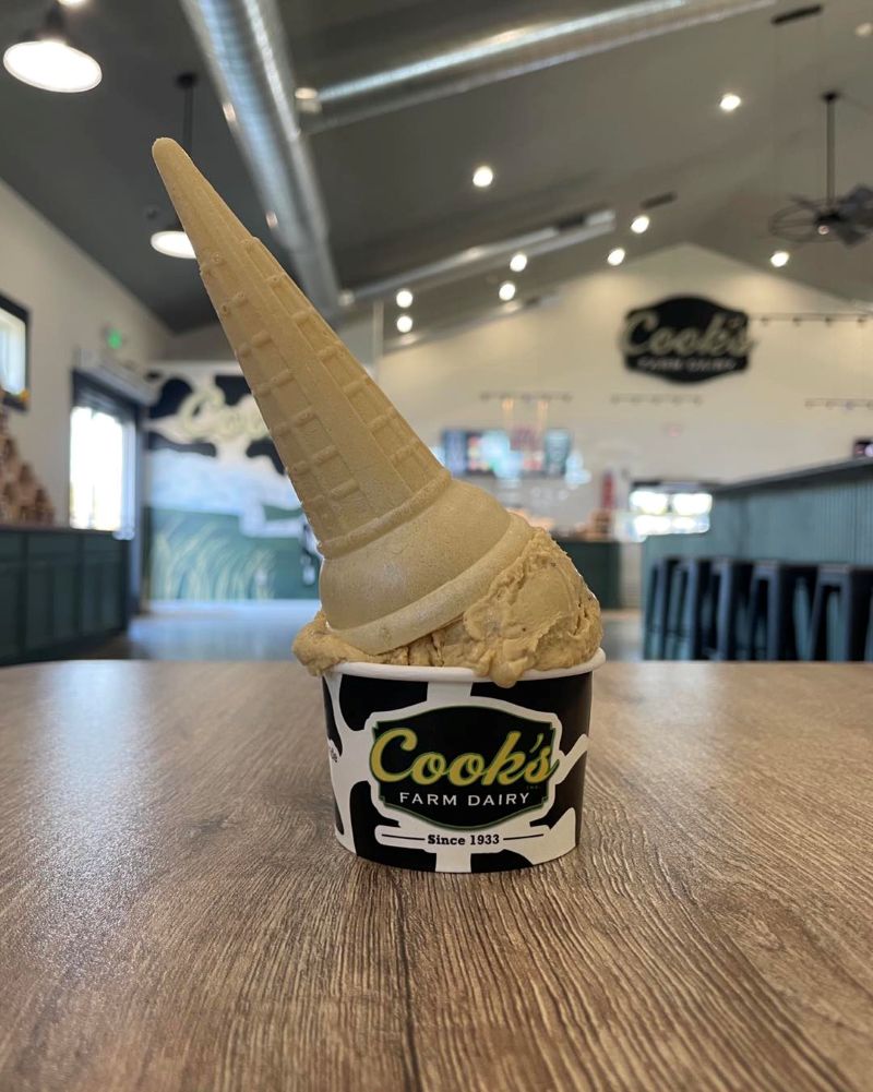 cooks farm dairy cone in a cup - FB