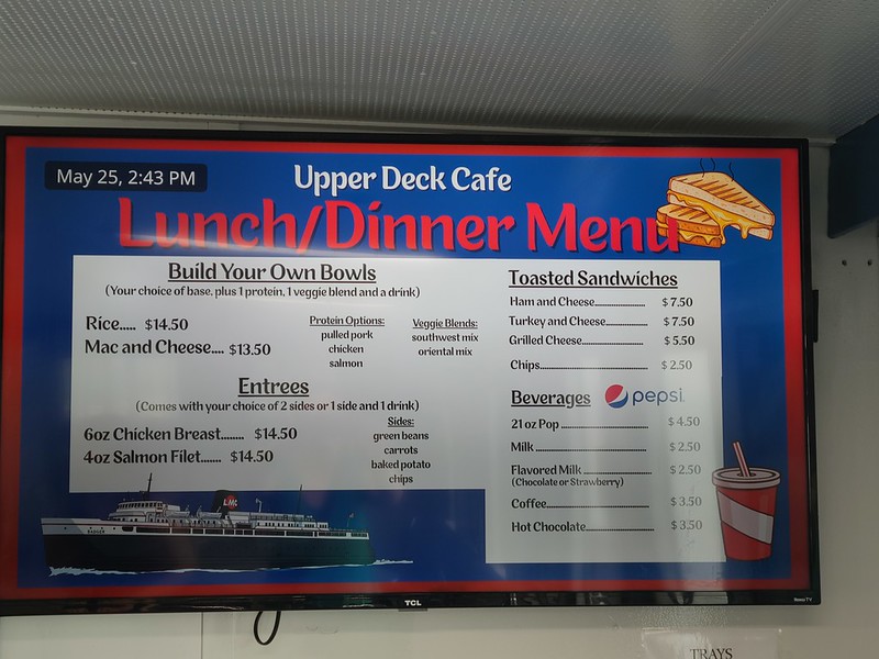 Badger Upper Deck Cafe Menu Rudd