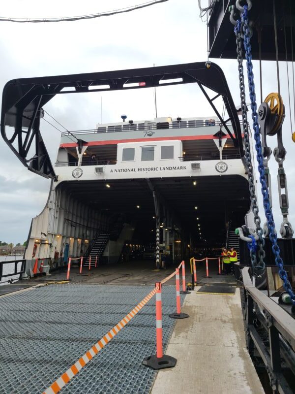 Entering The SS Badger Rudd