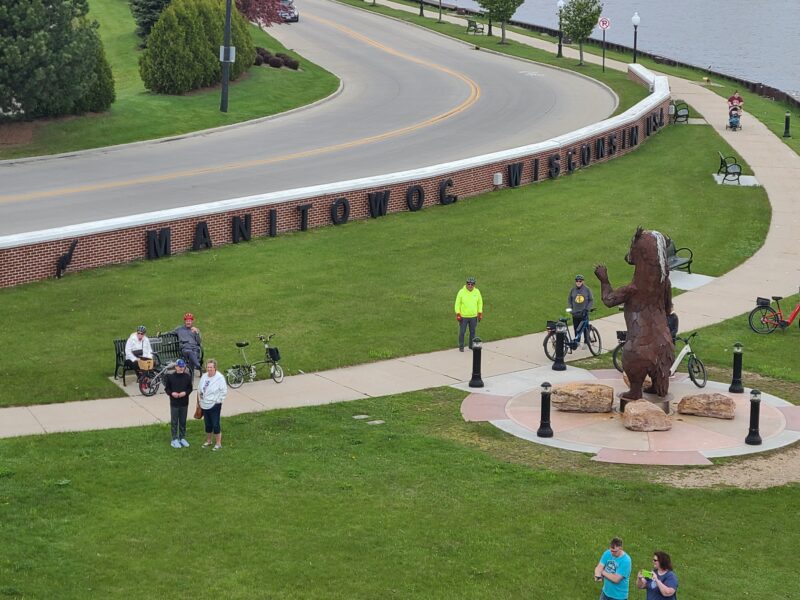 Manitowoc Badger Statue By Welcome Sign Rudd